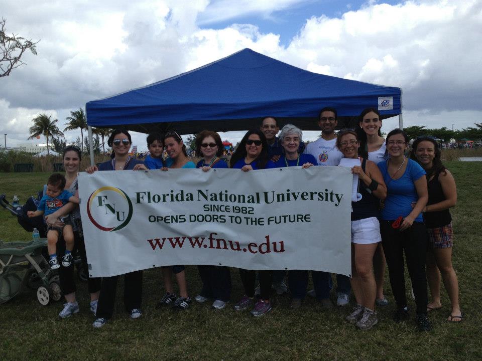 Florida National University Students and Faculty attended the "Walk Now for Autism Speaks" walk