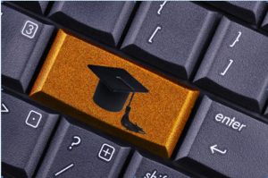 Graduation cap image on a keyboard key