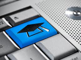 Graduation cap keyboard key on laptop