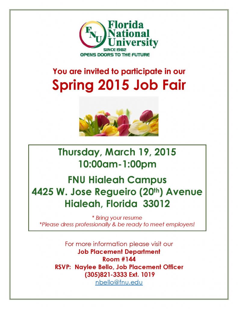 FNU Spring Job Fair 2015