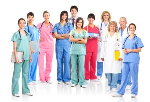 Group of Nurses and Doctors Posing