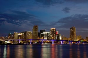 Panorama of Downtown Miami at Night