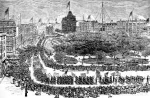 Labor Day parade at Union Square in New York City in 1882