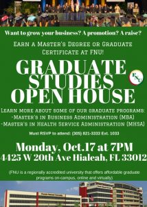 Graduate Studies Open House Flyer