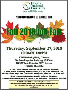 fall 2018 job fair