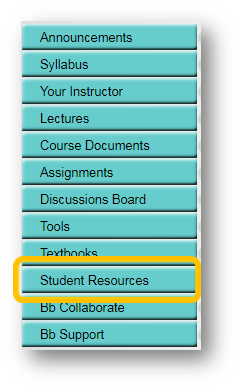Student Resources section