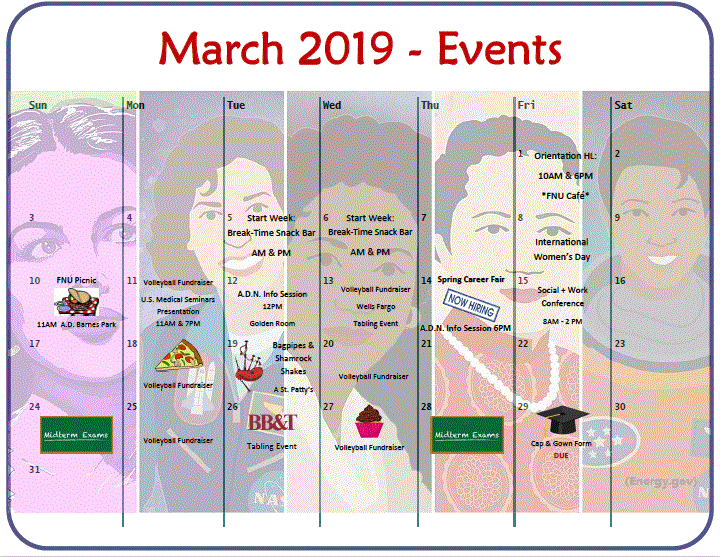 March 2019 Events