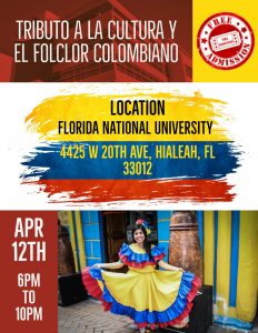 FNU Colombia event flyer