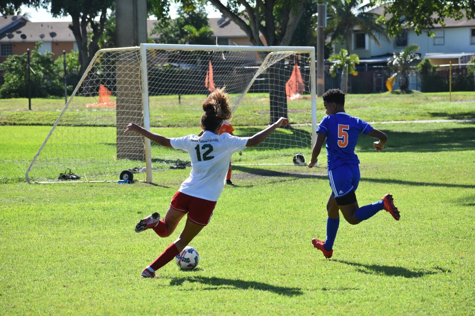 FNU Women's soccer player Dominique Mosley During the game - Copy