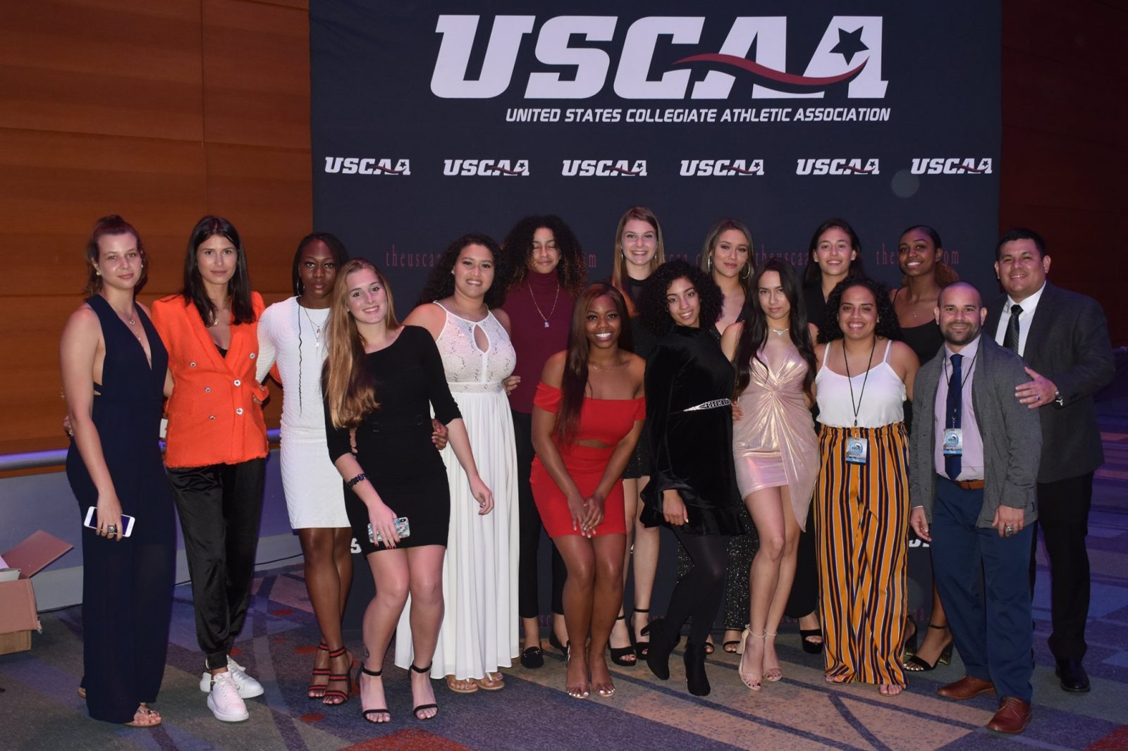 Women's Volleyball team at the USCAA Annual Banquet 2