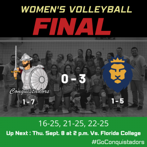 FNU Volleyball Final Results Graphic (09-7-22)