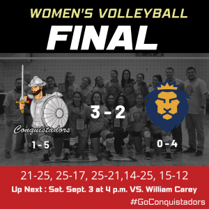 FNU Volleyball Final Results Graphic (09-03-22)