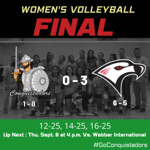 FNU Volleyball Final Results Graphic (09-8-22)