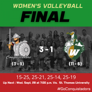 FNU Volleyball Final Results Graphic (09-23-22)