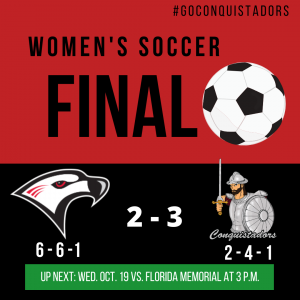 FNU Women's Soccer Final Results Graphic (10-11-22)