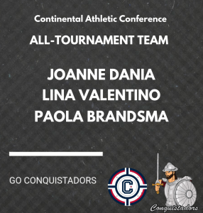 Joanne Dania, Lina Valentino and Paola Brandsma earn CAC All-Tournament Team honors