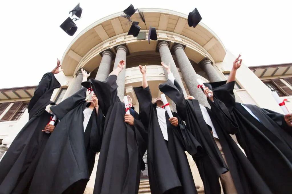 Law students graduating from their law degree programs
