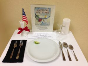 America's White Table close up table setting