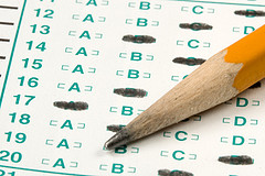 Pencil filling SAT form