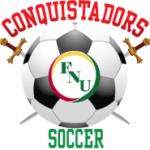 Florida National University conquistadors Soccer ball with swords Florida National University logo in center