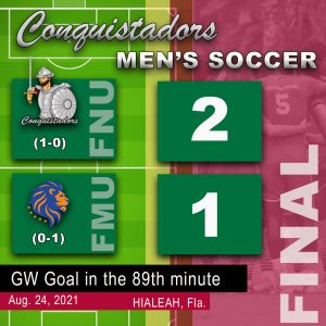 FNU Men's Soccer Results Graphic (08-24-21)