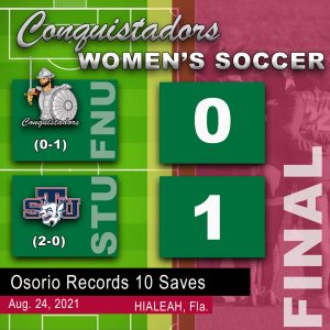 FNU Women's Soccer Final Results Graphic (08-27-2021)