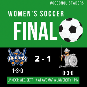 FNU Women's Soccer Final Results Graphic (09-10-22)