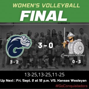 FNU Volleyball Final Results Graphic (08-30-22)