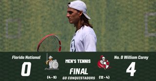 FNU men's tennis final graphic. (04-15-23) Match 2