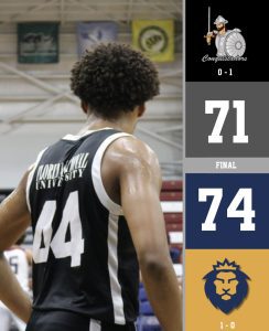 Men’s basketball falls in season opener, 74-71. (Oct. 27, 2023)