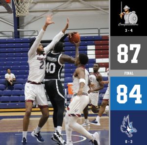 Conquistadors survive for 87-84 win over Keiser graphic.