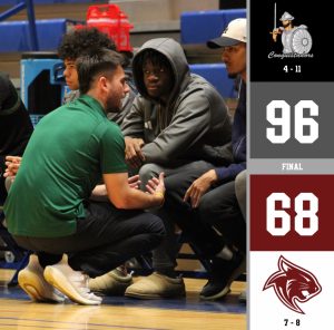 Conquistadors put away Bobcats for first CAC win graphic.