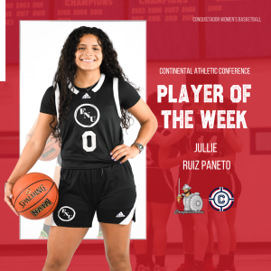 Ruiz Paneto earns second CAC Player of the Week award graphic.