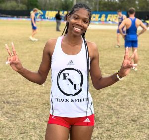 Joelle Baptiste at the Embry-Riddle Blue and Gold Meet.