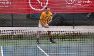 FNU men's tennis player Matteo Ruscassier.