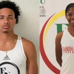 FNU track and field athletes Ivan Rodriguez and Joelle Baptiste.
